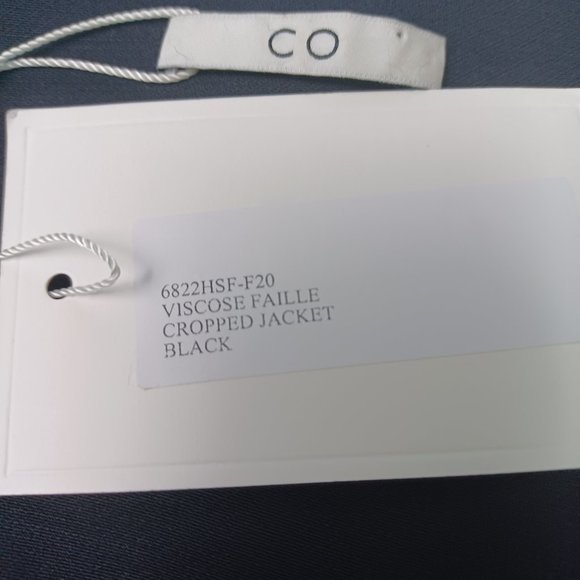 C O Viscose Faille Cropped Jacket NWT - Picture 7 of 7